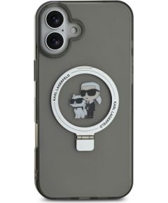 Karl Lagerfeld Ringstand Karl and Choupette MagSafe Защитный чехол для iPhone 16 Plus / чёрный Чехлы - альтернативные