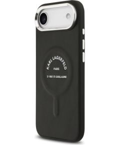 Karl Lagerfeld PU RSG Logo MagSafe Case Aizsargapvalks priekš iPhone Air / melns Neoriģinālie Maciņi