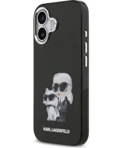 Karl Lagerfeld IML Aquarelle Karl and Choupette Case Aizsargapvalks priekš iPhone 17 / melns Neoriģinālie Maciņi
