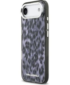 Karl Lagerfeld IML Leopard MagSafe Case Aizsargapvalks priekš iPhone Air / pelēks Neoriģinālie Maciņi