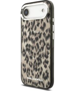 Karl Lagerfeld IML Leopard MagSafe Case Aizsargapvalks priekš iPhone Air / brūns Neoriģinālie Maciņi