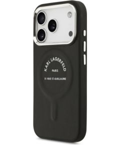 Karl Lagerfeld PU RSG Logo MagSafe Case Aizsargapvalks priekš iPhone 17 Pro Max / melns Neoriģinālie Maciņi
