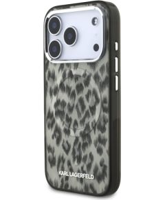 Karl Lagerfeld IML Leopard MagSafe Case Aizsargapvalks priekš iPhone 17 Pro / brūns Neoriģinālie Maciņi
