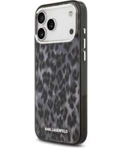 Karl Lagerfeld IML Leopard MagSafe Case Aizsargapvalks priekš iPhone 17 Pro Max / pelēks Neoriģinālie Maciņi