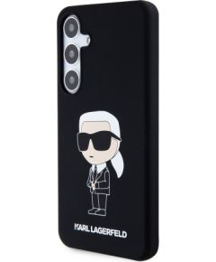 Karl Lagerfeld Liquid Silicone Ikonik NFT Case Aizsargapvalks priekš Samsung Galaxy S24+ / melns Neoriģinālie Maciņi