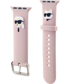Karl Lagerfeld Karl and Choupette Head NFT Ремешек для часов для Apple Watch 38/40/41 / розовый Smart pūlksteņu aksesuāri