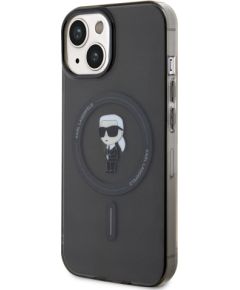 Karl Lagerfeld IML Ikonik MagSafe Case Aizsargapvalks priekš iPhone 15 / melns Neoriģinālie Maciņi