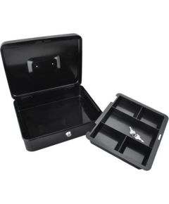 Iso Trade Kasetka sejf na pieniądze duża czarna metalowa na klucz uniwersalny Jaunumi - Birojam