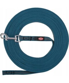 Trixie Smycz treningowa, dla psa, taśma gumowa, petrolowy, S–M: 15 m/15 mm Citas preces