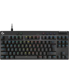 Logitech Pro X TKL Rapid, US, melna - klaviatūra US, black Klaviatūras