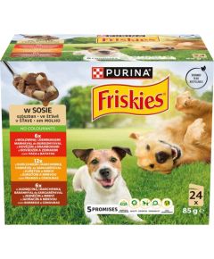 PURINA FRISKIES Adult Bf&Chkn&Lmb Multipack 24x85g Suņu barība