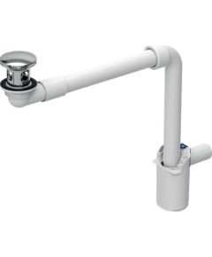 Geberit izplūde, vietu taupošs modelis, izplūdes vāciņš ar nospiešanas vadību: d=32mm, G=1 1/4", spīdīgi hro Sifoni