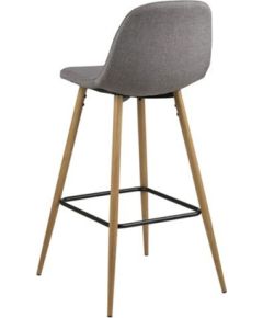 Барные стулья 2pcs WILMA 46,6x51xH101см, сиденье и спинка: ткань, цвет: светло-серый, ножки: металл, цвет: дуб Комплекты мебели для столовой