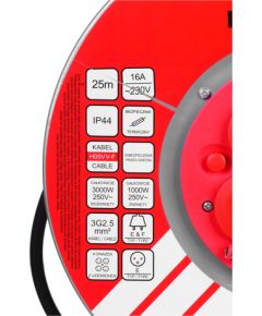 Extension cable VERTEX PB25METAL 3x2,5 mm Black Jaunumi -Dārzam