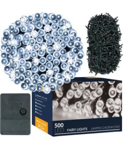 LED svētku gaismas virtene ar 500 LED auksti baltā krāsā Springos CL0534 Ziemassvētku lampiņas, LED virtenes