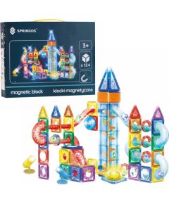 Magnētiskais konstruktoru komplekts 134 daļas Springos KG0062 Jaunumi, Bērnu preces