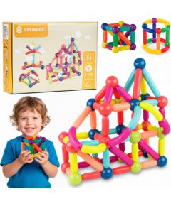 Magnētiskais konstruktors 128 daļas Springos KG0050 Jaunumi, Bērnu preces