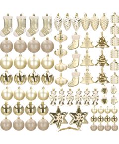 Ziemassvētku bumbiņu komplekts 77 gab. Springos CA1167  Eglīšu rotājumi