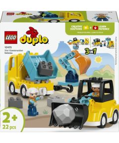 LEGO Duplo Maszyny budowlane 3w1 (10475) Jaunumi, Bērnu preces