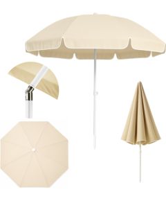 Extralink Black Forest Compact Beach Umbrella, 1.8m Beige Jaunumi -Dārzam