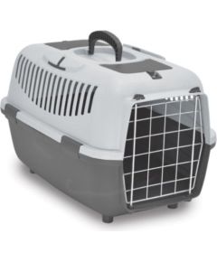 Vidaxl PETMAX Transporter NOMADE 2 METAL Szary 55x36x35 Suņu un kaķu transport somas