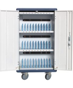 Techly I-CABINET-30DUTY portable device management cart/cabinet White, Blue Зарядные устройства