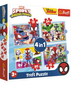 TREFL SPIDER-MAN Комплект пазлов Человек-паук (4 in 1) Спайди Пазлы