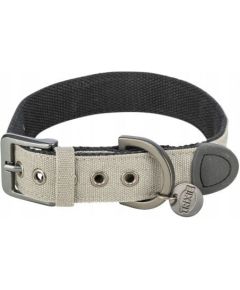 Trixie obroża dla psa bawełniana jasnoszara M–L: 40–47 cm/30 mm szeroka Citas preces