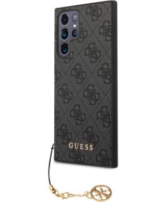 Guess 4G Charm Case Aizsargapvalks priekš Samsung Galaxy S24 Ultra / pelēks Neoriģinālie Maciņi