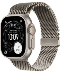 Apple Watch Ultra 3 GPS + 5G Cellular 49mm Nat.Titanium Case with Nat.Titanium Milanese Loop - Medium Smart-Watch Pulksteņi