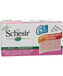 Agras Pet Foods SCHESIR Chicken fillets with ham in jelly - wet cat food - 6x50g Консервы кошек