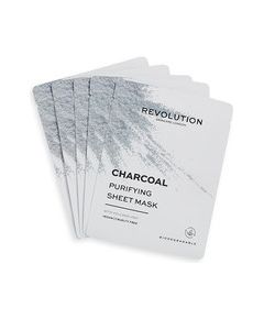 Revolution Skincare Biodegradable Purifying Charcoal Sheet Mask - A set of face masks with black charcoal Smaržas - NESAKĀRTOTS