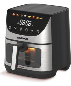 Daewoo DAF 1600IX karstā gaisa friteris ar logu, 1600 W, LED displejs, 6,5 L Taukvāres katli