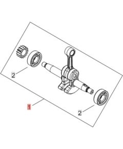 Crankshaft asy. PB-5810T, Echo Rezerves daļas
