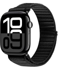 Dux Ducis   Apple Watch 38/40/41/42MM YE Nylon Braided Loop Wrist Strap Black Smart pūlksteņu aksesuāri