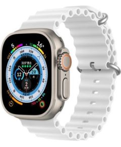 Dux Ducis Apple  Silicone Strap for Apple Watch 42/44/45/46/49MM White Smart pūlksteņu aksesuāri