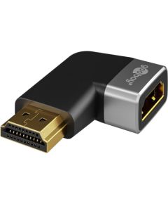 Goobay 72012 HDMI™ Angled Adapter 270° Horizontal, 8K @ 60 Hz, Gold-Plated, Black, Silver Goobay Adapteri
