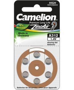Camelion A312/DA312/ZL312 Zinc air cells 6 pc(s) Батарейки, аккумуляторы