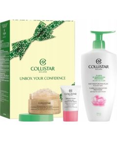 COLLISTAR SET (FLUID MOISTURIZING 400 ML + SCRUB 150 G + GEL CREAM 15 ML Smaržas - NESAKĀRTOTS