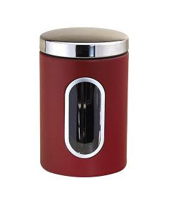 Nerūsējošā tērauda uzglabāšanas trauks, sarkans, 1,5 l, Ø 11 × 17,8 cm, 46308, Michelino Citi virtuves piederumi