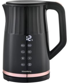 Elektriskā tējkanna Klausberg KB 7896,  LED temperatūras panelis,  tilpums 1,7L, jauda 2200W Tējkannas (elektriskās)