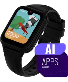 Išmanusis laikrodis su lietuvišku meniu Garett Kids Vibe AI 4G su GPS, kamera, Black Наручные часы