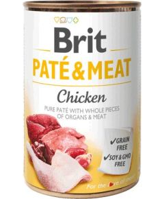 BRIT Paté & Meat with Chicken - wet dog food - 400g Suņu barība