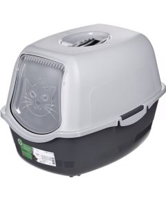 DIAMENTIQ BAYA light grey/dark grey -  cat litter box - 55,5 x 40 x 38,7 cm Kaķu pakaišu kastes