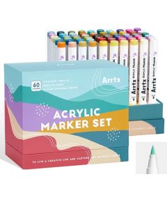 Акриловые маркеры ARRTX 60C, 60 цвета Mаркеры