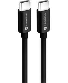 Forcell   Cable USB C to USB C Forcell F-Energy QC4.0 PD 3A 60W 3 m C338 black Дата USB-кабели