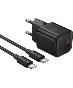 Сетевая зарядка Hoco N66 35W GaN USB-C/USB-A + USB-C to USB-C cable 1.0m черная Зарядные устройства