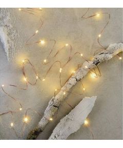 LED virtene NANO, 230Vac, 4m, 40x LED, silti balta, ar taimera funkciju, EMOS Dekoratīvais apgaismojums 