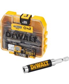 Skrūvgriežu uzgaļu komplekts DeWalt DT71560-QZ; PZ2; 26 gab. Piederumi urbjiem