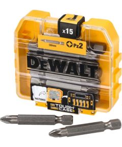 Skrūvgriežu uzgaļu komplekts DeWalt DT7912-QZ; PZ2; 50 mm; 15 gab. Piederumi urbjiem